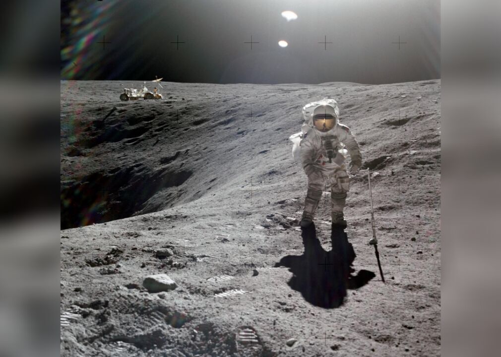 The lunar surface is solid